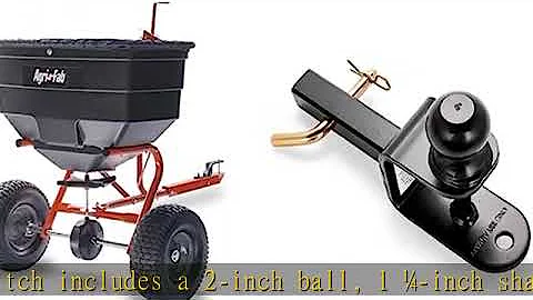 Agri-Fab 45-0329 185 lb. ATV Tow Broadcast Spreader, Black & Camco Black Boar ATV/UTV Multi-Hitch |