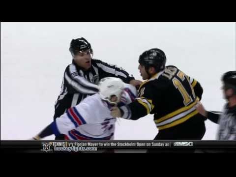 Brandon Prust vs Milan Lucic Oct 23, 2010 - MSG feed