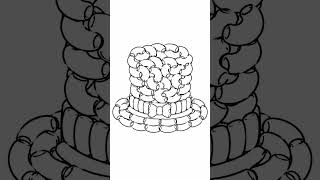 Macaroni Hat Coloring Page 🍝🎩 | Creative Outline Art #shorts #coloringadventure #drawing #ytshorts