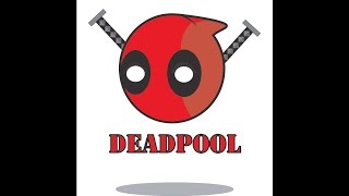 Create Funny Deadpool vector graphic art in Adobe Illustrator screenshot 4
