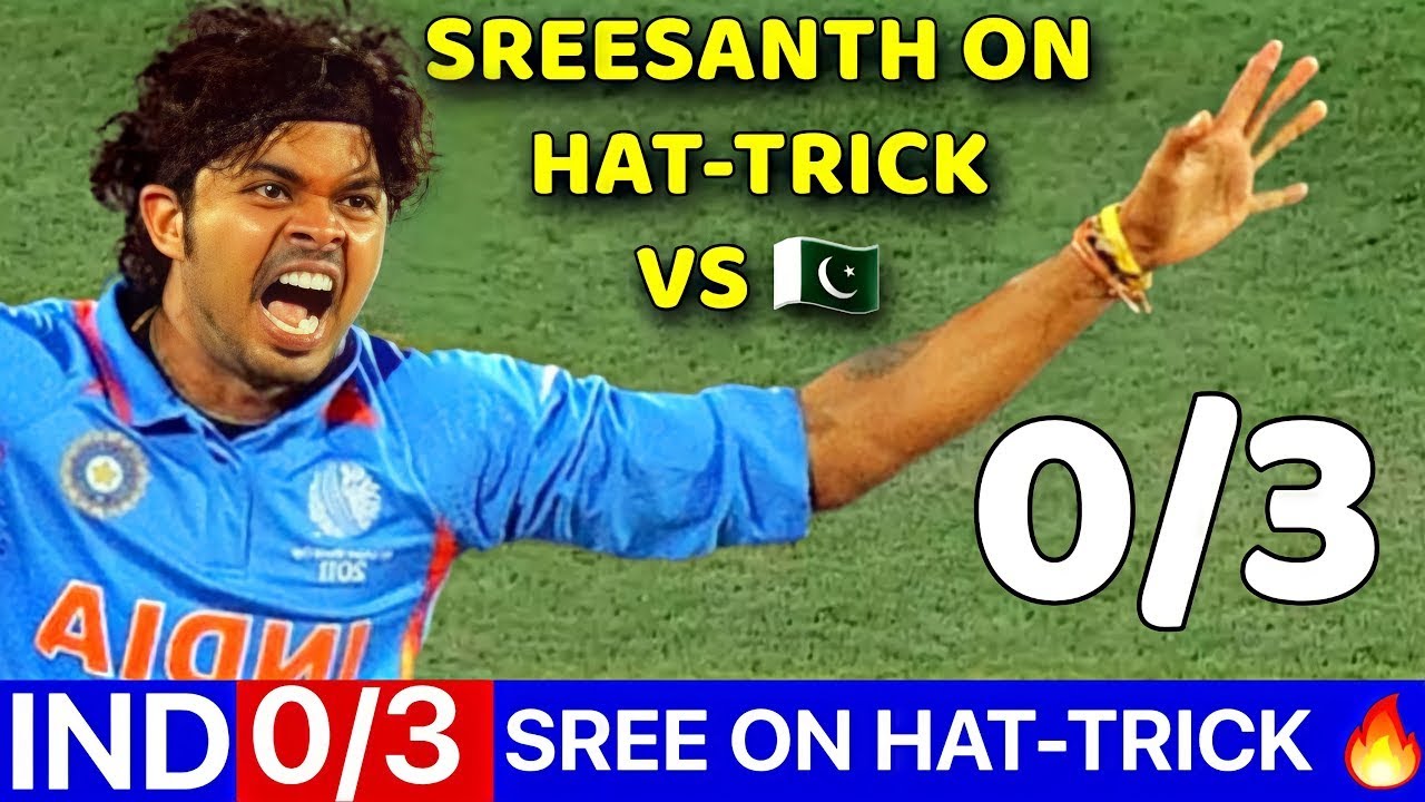 Sreesanth Hatrick | Sreesanth 3 wickets vs Pakistan | India vs Pakistan Jaipur 5th ODI 2007/08