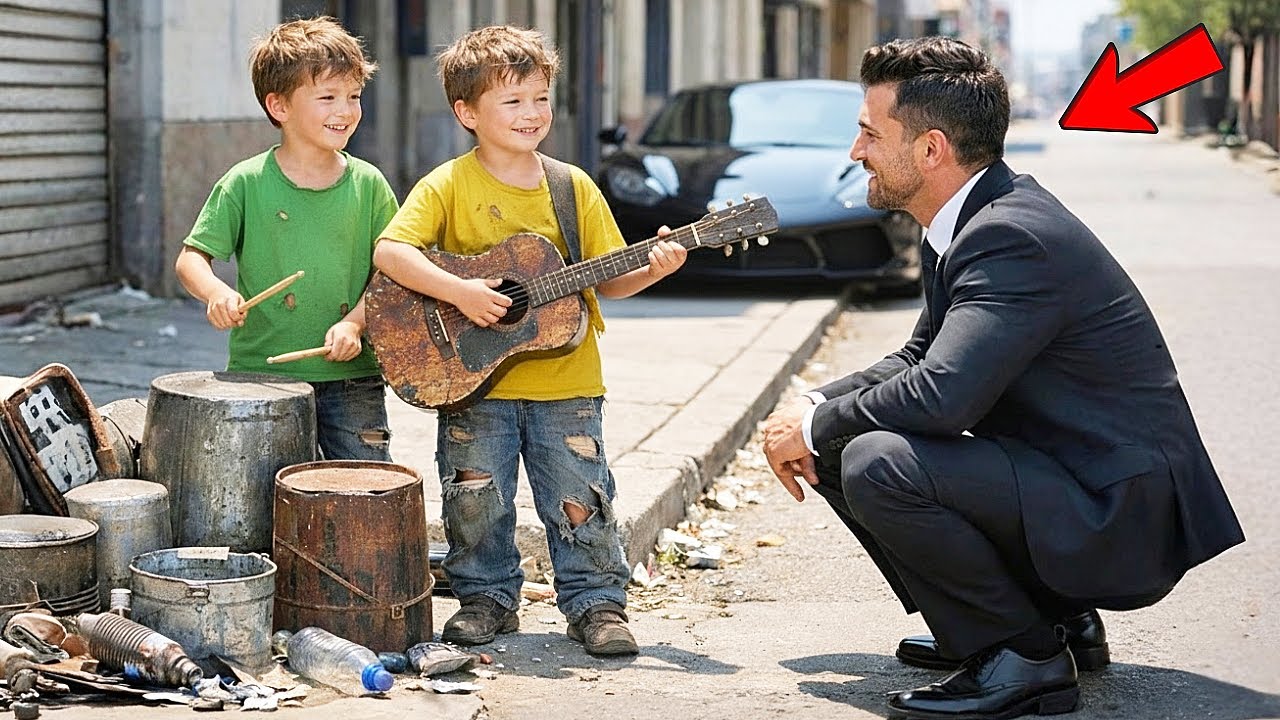 MILLONARIO ENCONTRÓ A DOS GEMELOS HACIENDO COSAS INCREÍBLES CON BASURA… Y SU ACTITUD LO CAMBIÓ TODO