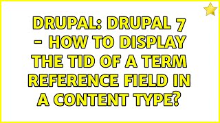 Drupal: Drupal 7 - How to display the TID of a term reference field in a content type