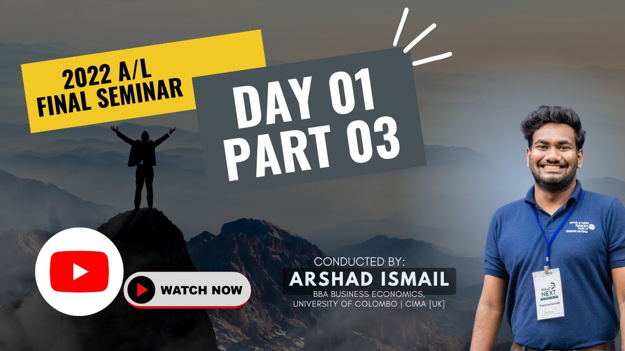 2022 A/L Final Seminar - Day 01 - Part 03 [Unit 3] - 03.01.2022 - YouTube