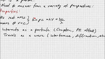 PHYS3740 Lecture16-1 Wave-Particle Duality