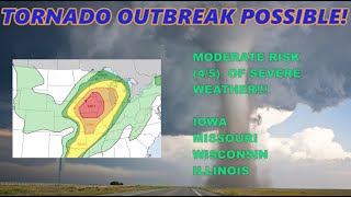 BREAKING: Tornado Outbreak Possible in Iowa and Adjacent States on Tuesday 5/21