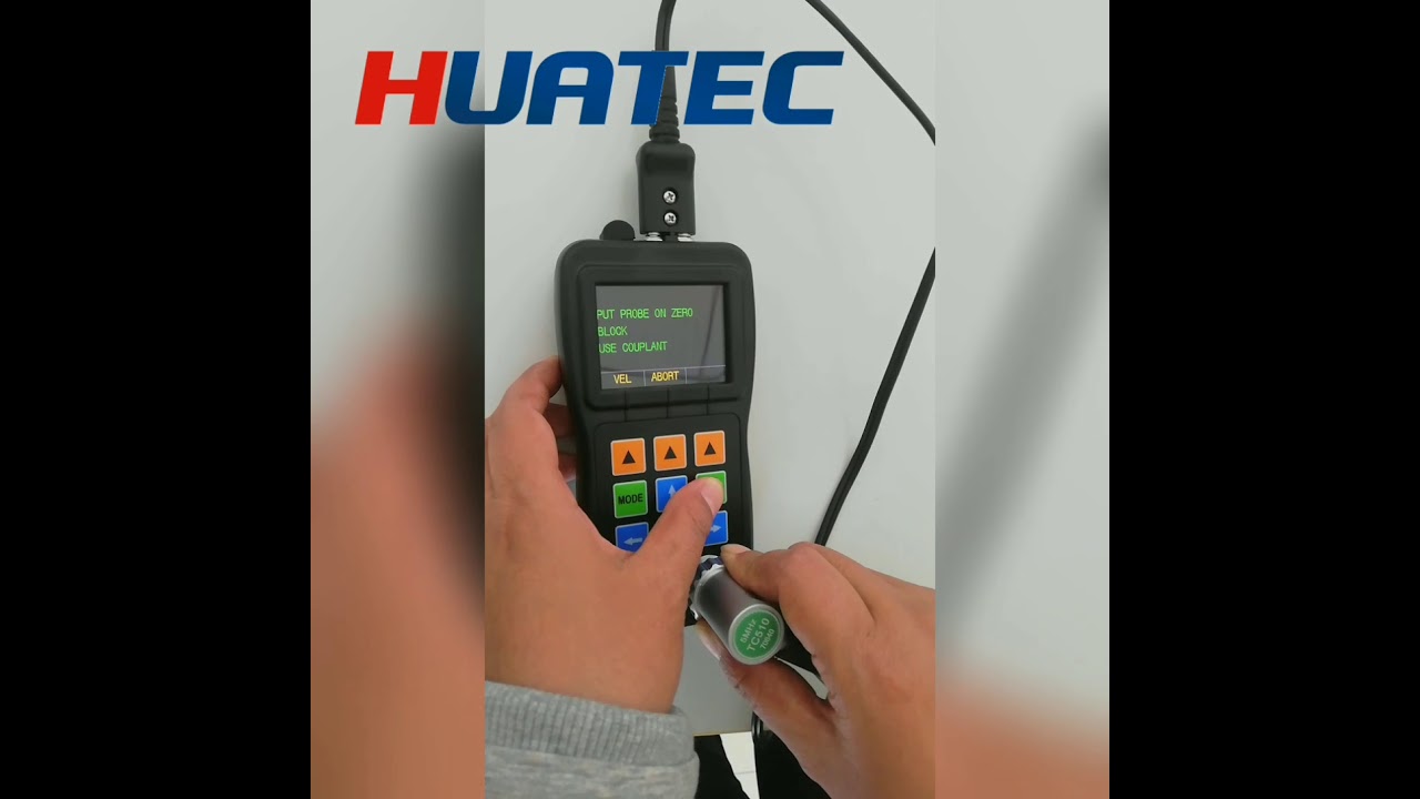 HUATEC TG 5000 Ultrasonic Thickness Gauge how to make calibration video