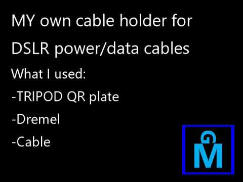 Cheap but good data/power/tether cable management for DSLR .