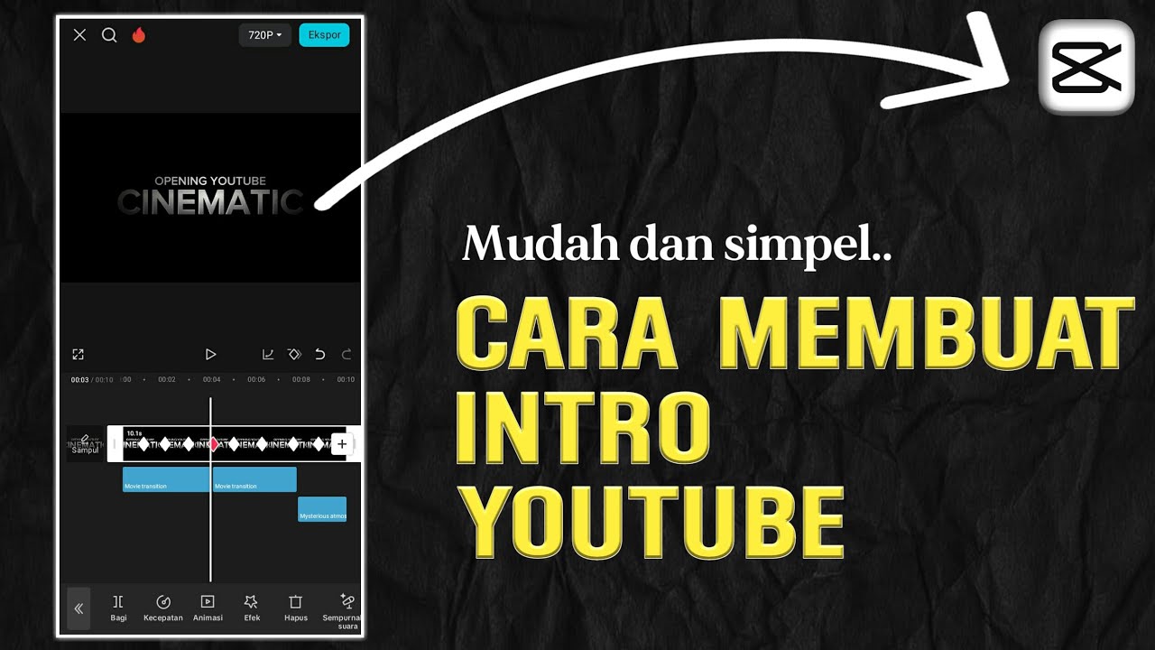 Cara Membuat Intro Youtube Cinematic di Capcut | Capcut Tutorial - YouTube