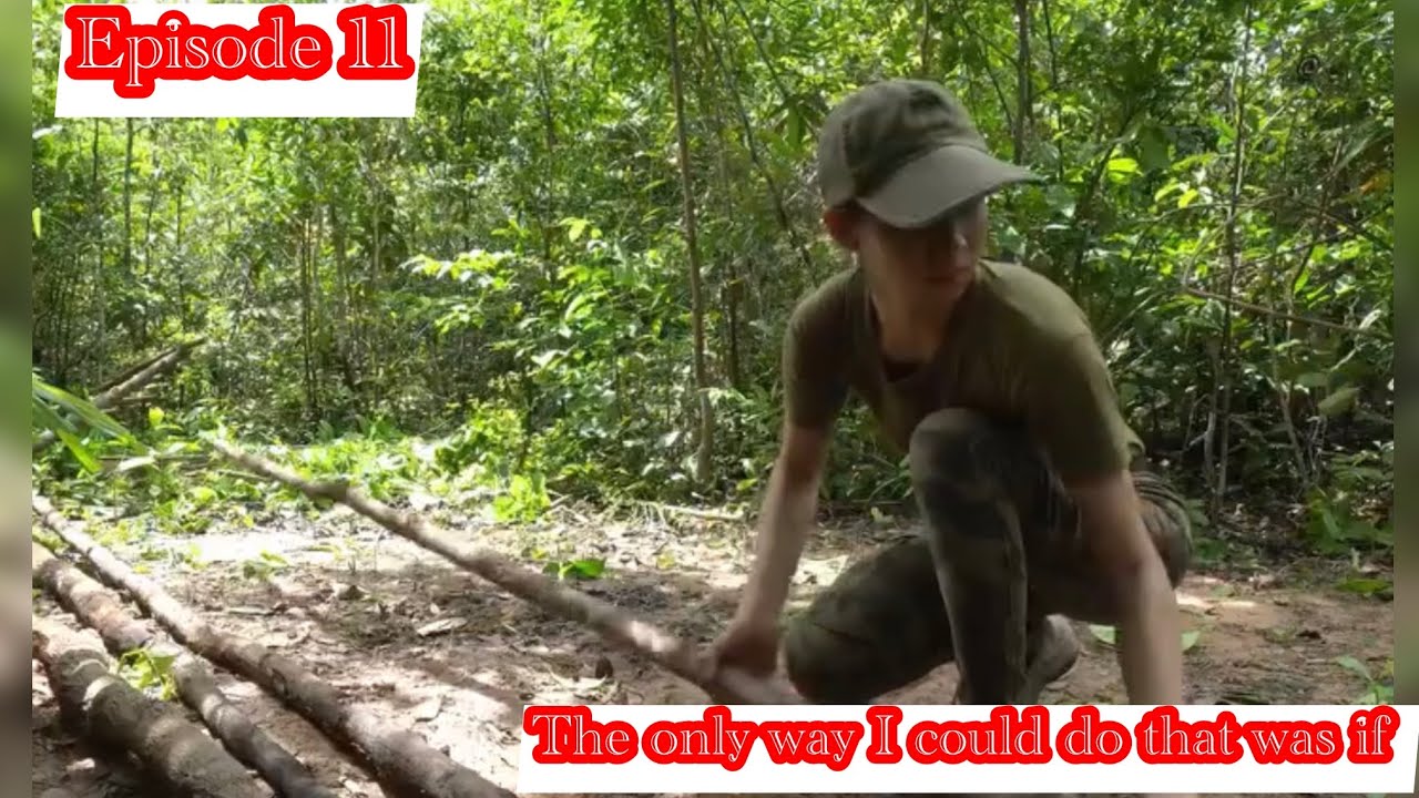 Rainy Season Amazing Girl Building Survival Bushcraft shelter In Jungle ...