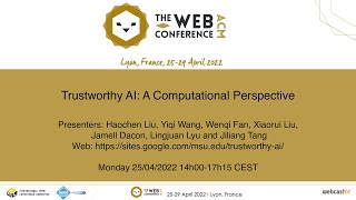 T19: Trustworthy AI: A Computational Perspective