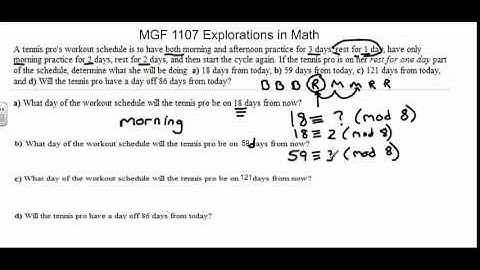 MGF 1107 Section 9.3 Modulo Application Problem