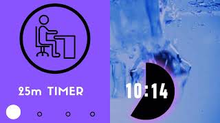 [asmr pomodoro] Concentrate With Ice Water!  📚POMODORO TIMER - 2 HOUR📝 [25 MIN X 4 SET]