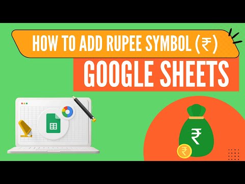 How to add Indian Rupee Symbol (₹) in Google Sheets | Rupee Symbol (₹) in Google Sheets
