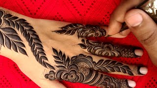 gorgeous flowral mehandi designs for back side hand|| beautiful mehendi designs|| mehndi designs
