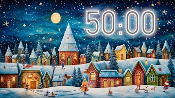 50 Minute Christmas Timer 🎵 with Music (4K) 🎄