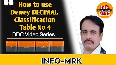 how to use Dewey Decimal Classification table no 4 and 6 practice