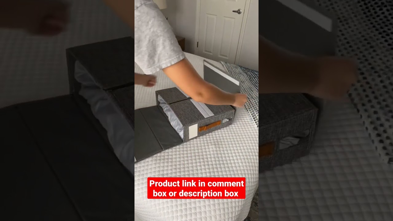 Closet Organizers and Storage, Sheets Set Organizer (Queen & King Size) with Window, Bedding Storage