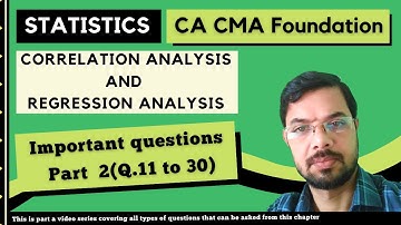 Correlation and Regression | Important Questions (Part 2)