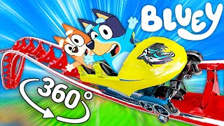 Bluey and Bingo - Roller Coaster in 360° Video VR / 8K