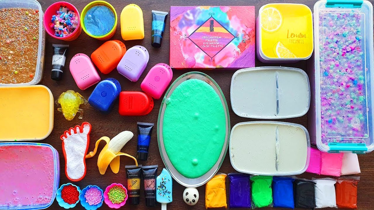 Slime Smoothie Mixing Old Slime and Stuff - Izabela Stress