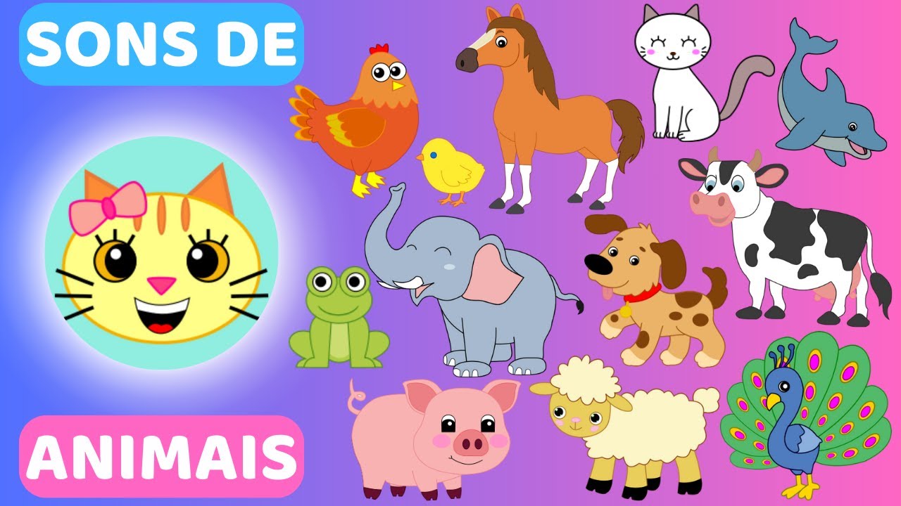 NOME E SONS DE ANIMAIS PARA EDUCAÇÃO INFANTIL | Aprenda os sons dos ...