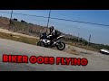 Biker goes flying  kind cool angry moto moments of 2023 ep50