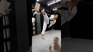 This slow-motion kick turned better than I expected! 🥋🔥#shortsfeed #teakwando #vairal #figthing