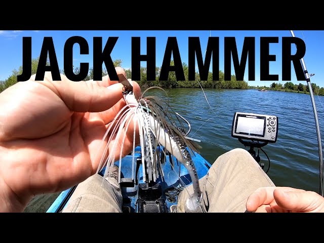Fishing with a JACK HAMMER!  New Pond, New Bait 