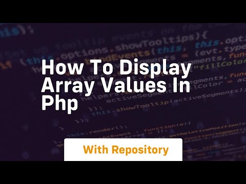 how to display array values in php