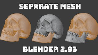 How to Separate mesh in Blender 2.93