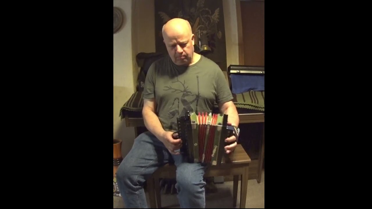 Deutsche Harmonika, Melodeon, Cajun Accordion, ca. 100 Jahre alt