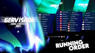 GERVision Song Contest 2021- Semi-Finals Running Order