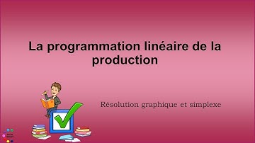 Programmation linéaire de la production : résolution graphique et simplexe