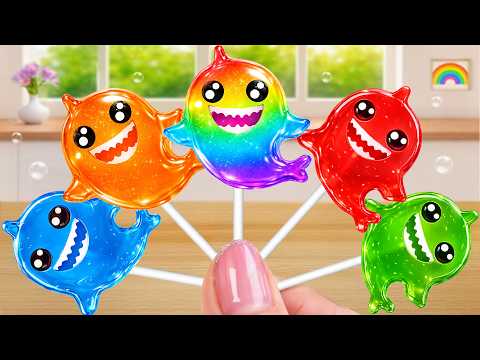 Colorida Gelatina De Baby Shark ✨ Receta De Gelatina De Frutas En Miniatura | Mini Beasts Bakery