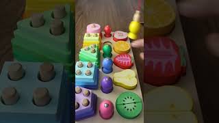 Satisfaction with unpacking and inspection Wooden board with figurines #unboxing #toy #funny #shorts