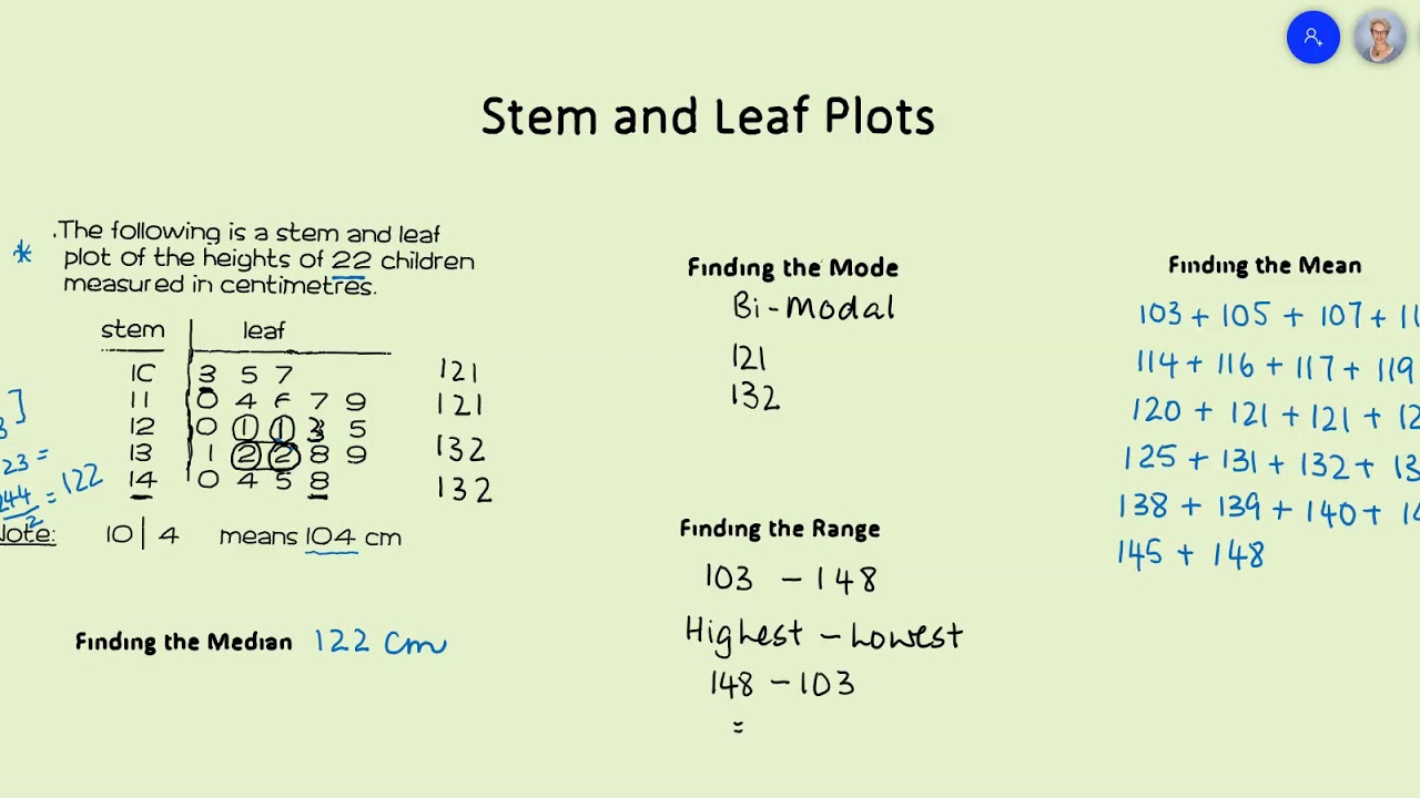 Stem and Leaf Plots 2 - YouTube
