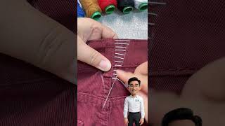 How to adjust your pants waist without a machine #sewing #diy #hacks
