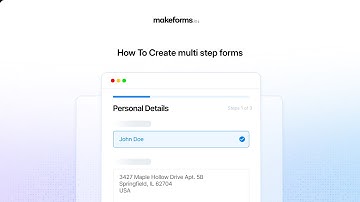 How to create Multi Page / Step Forms