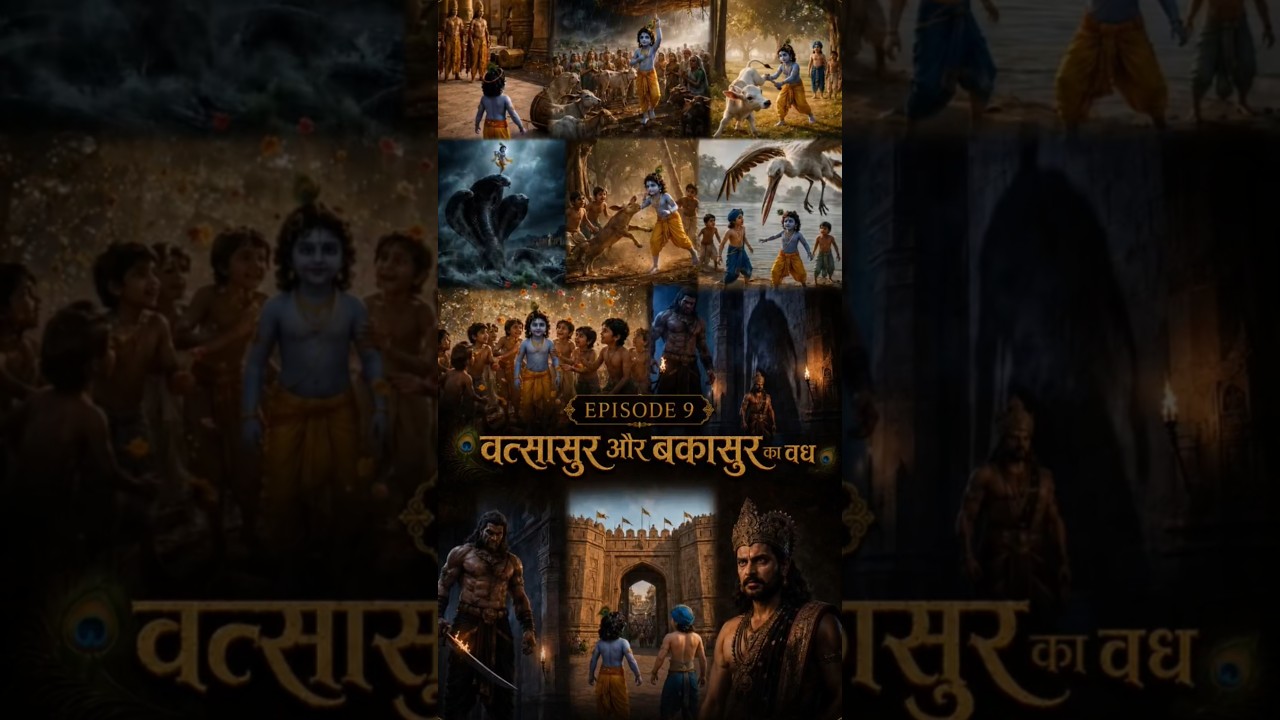 Episode 9 | Krishna Defeats Vatsasura & Bakasura | Triumph of Dharma | Krishna Leela