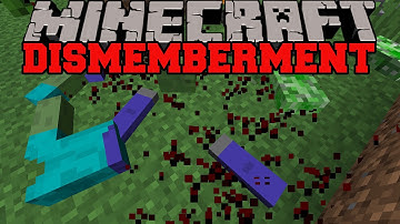 Minecraft: MOB DISMEMBERMENT (MOBS LIMBS AND BLOOD!) Mob Dismemberment Mod Showcase
