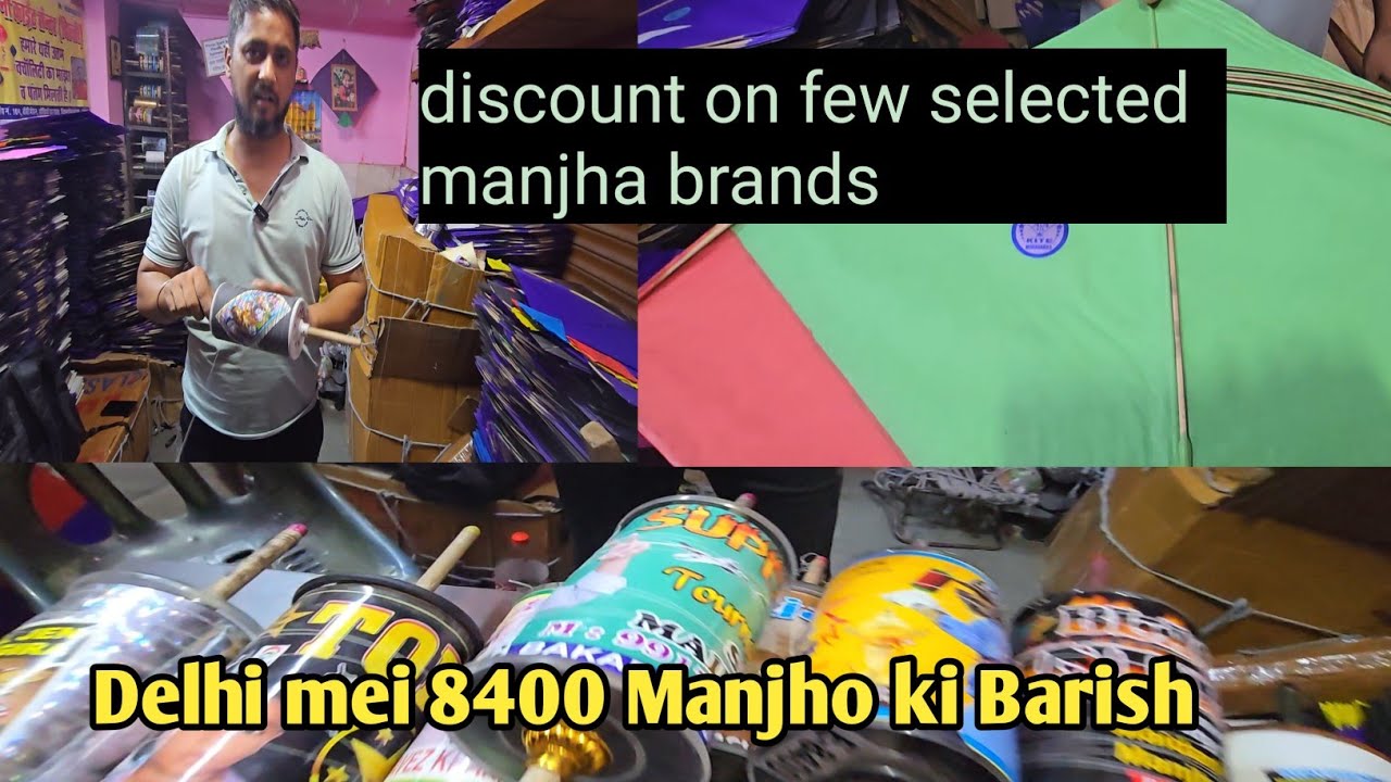 Delhi mei 8400 manjha ka flood/ 5 reel per 8400 manjha/ double coat 4 coad manjha abh 400rs mei