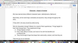 Character - impact of plot