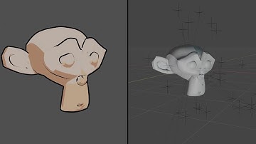 Blender NPR || Anime style shading test 01 (Suzanne)