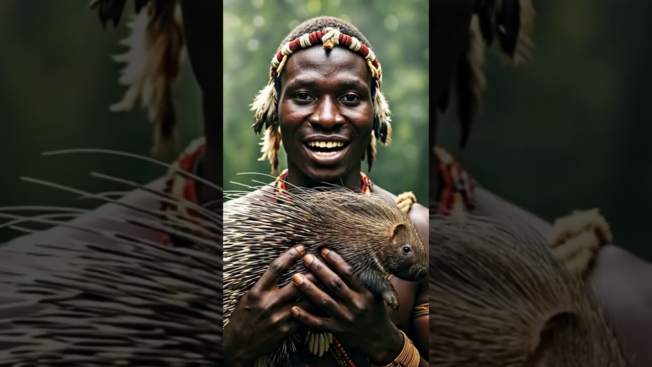 "Wild African Man Catches a Porcupine and Prepares to Eat It!" 