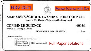 ZIMSEC November 2021, Combined Science Paper 1, Solved Full paper screenshot 3