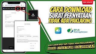 Cara download surat pernyataan pengganti paklaring | Surat pernyataan tidak ada referensi kerja