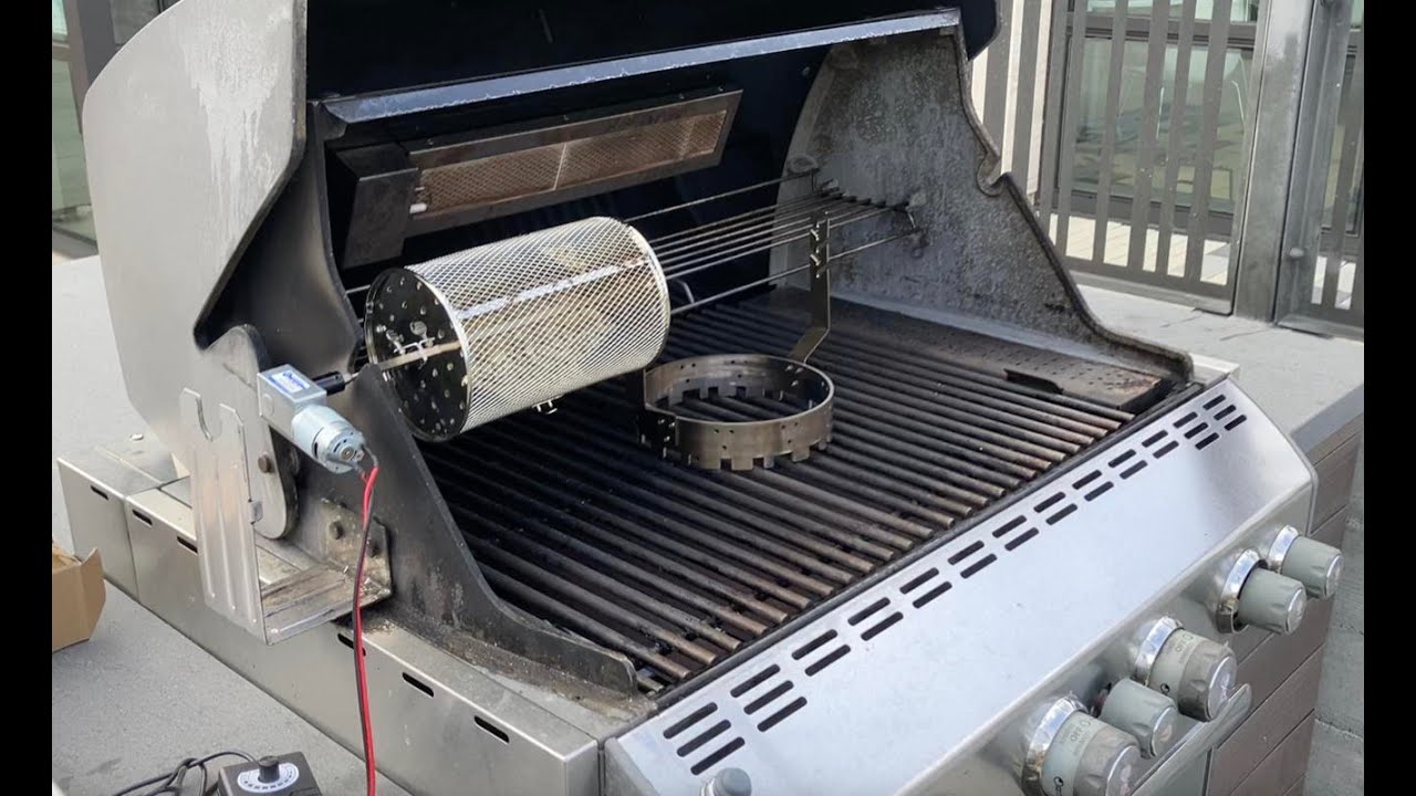 Coffee Roasting on a grill with a $60 AliExpress roasting basket and motor