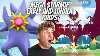 ✨MEGA STARMIE RAID DAY EARLY and SHINY LUNALA RAIDS LIVE in Pokemon Go!✨