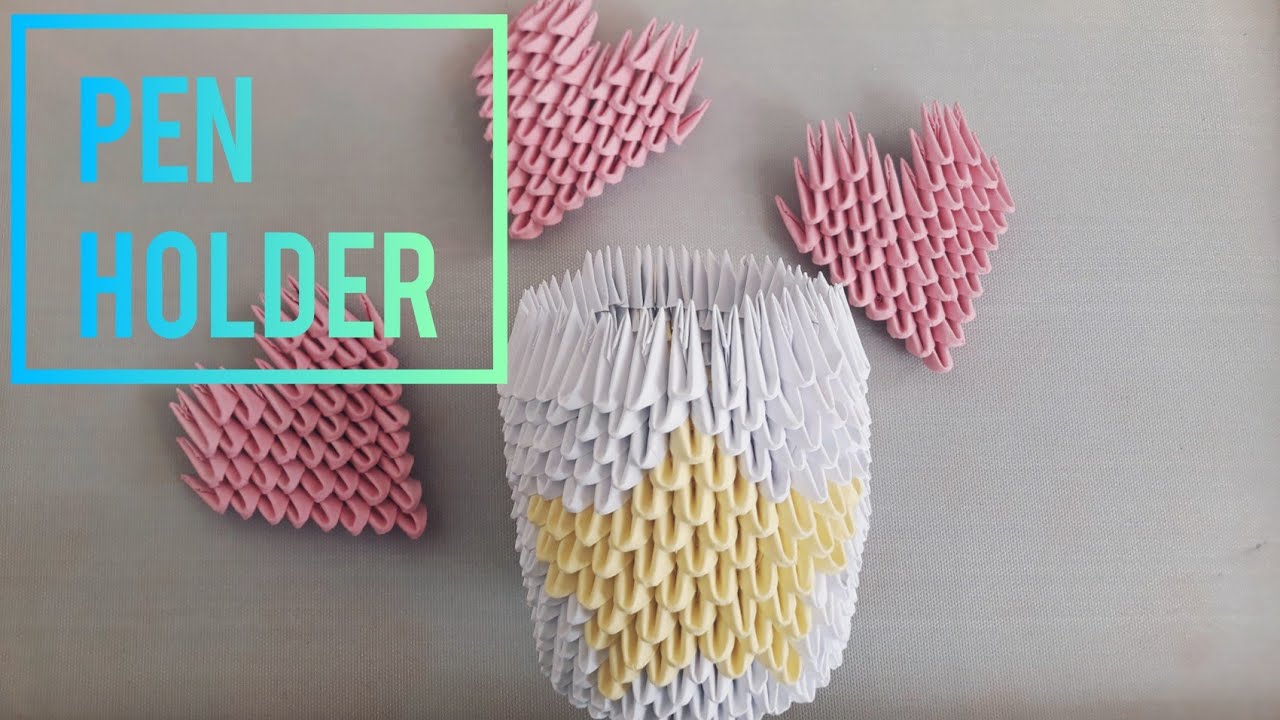 Origami yulduzli vaza / 3D Origami pensil vase YouTube